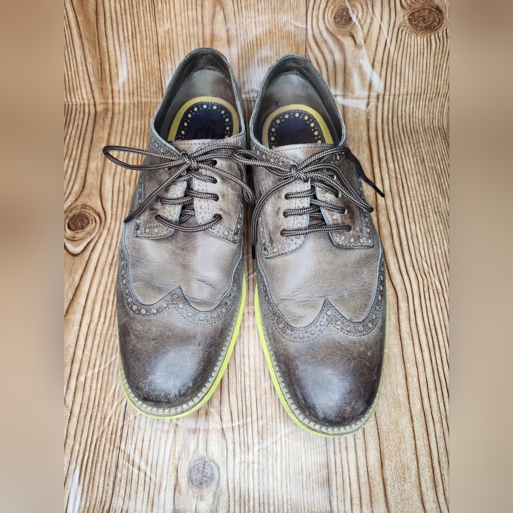 Cole Haan Lunargrand Yellow‎ Sole Casual Oxfords Dress Shoes Size 9